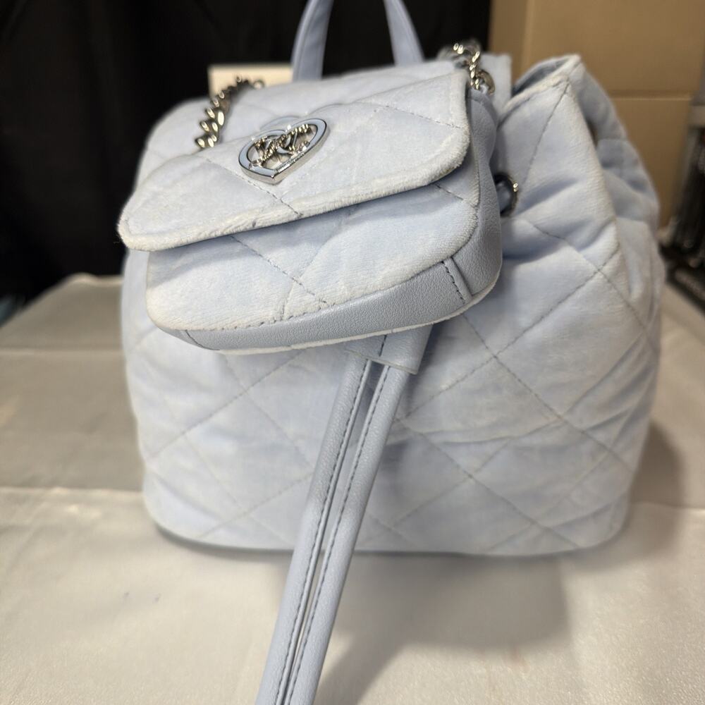 JUICY COUTURE 2IN1 Backpack NWT Baby Backpack With Coin Purse/Blue - Picture 2 of 11